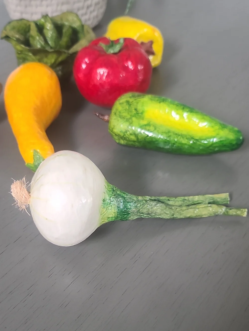 Handmade Paper Mache  Vegetable Set Of 8
